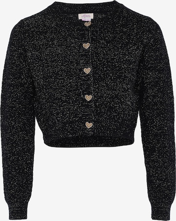 aleva Knit Cardigan in Black: front