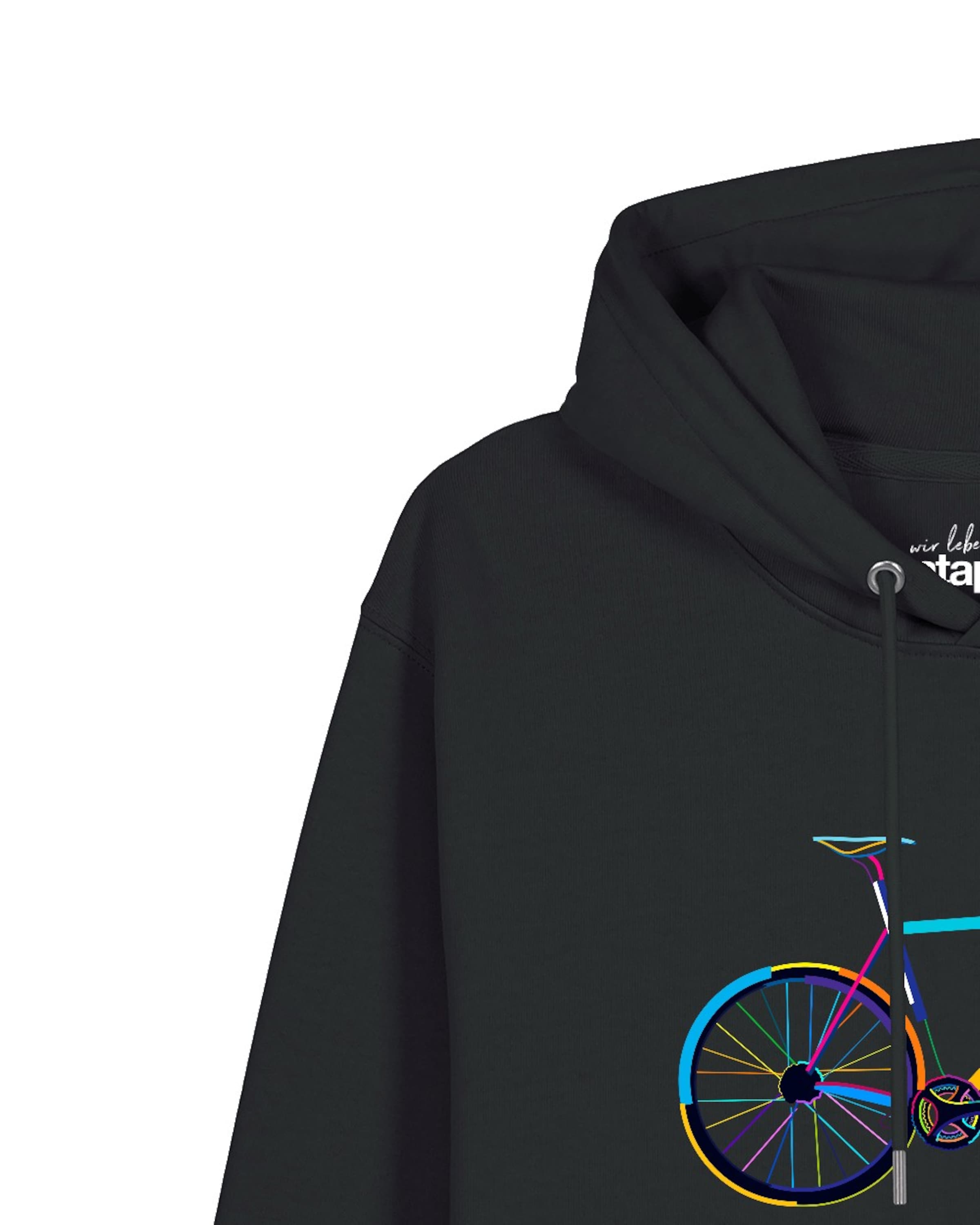 Sweat-shirt 'Fahrrad by night' Watapparel en noir