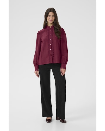 Cream Blouse 'Pia' in Red