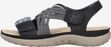 Rieker Sandals in Black: front