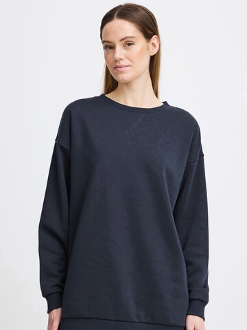 Sweat-shirt Oxmo en bleu : devant