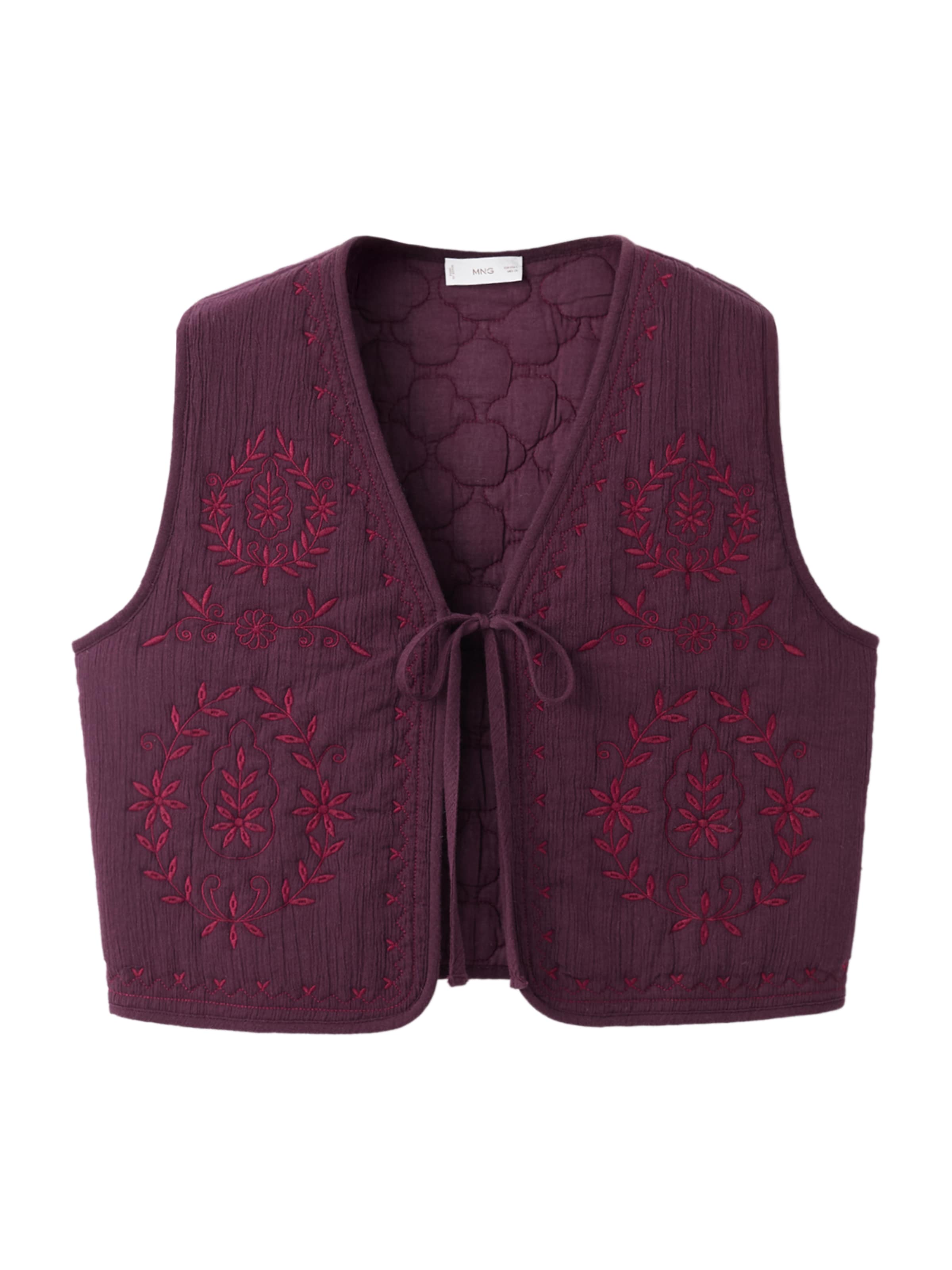 Gilet 'Fig' MANGO TEEN en rouge : devant