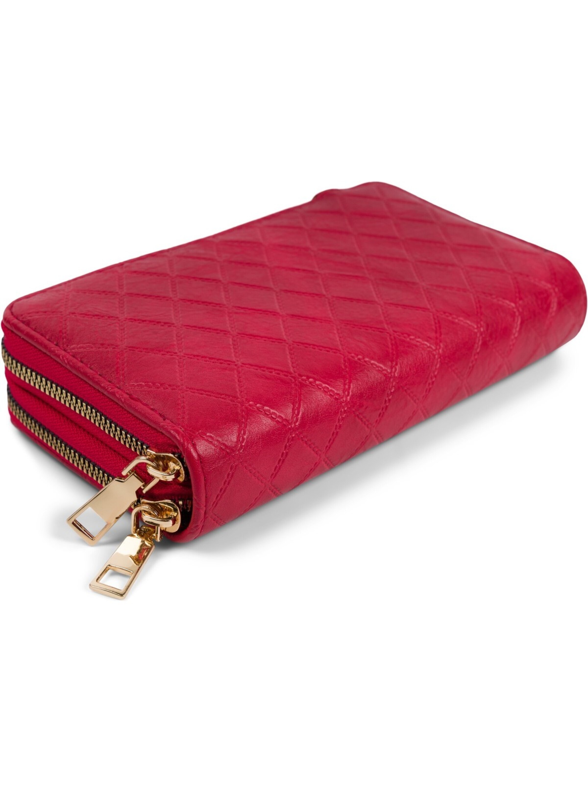 styleBREAKER Crossbody bag '2 in 1 Umhängetasche - Geldbörse Rauten' in Red