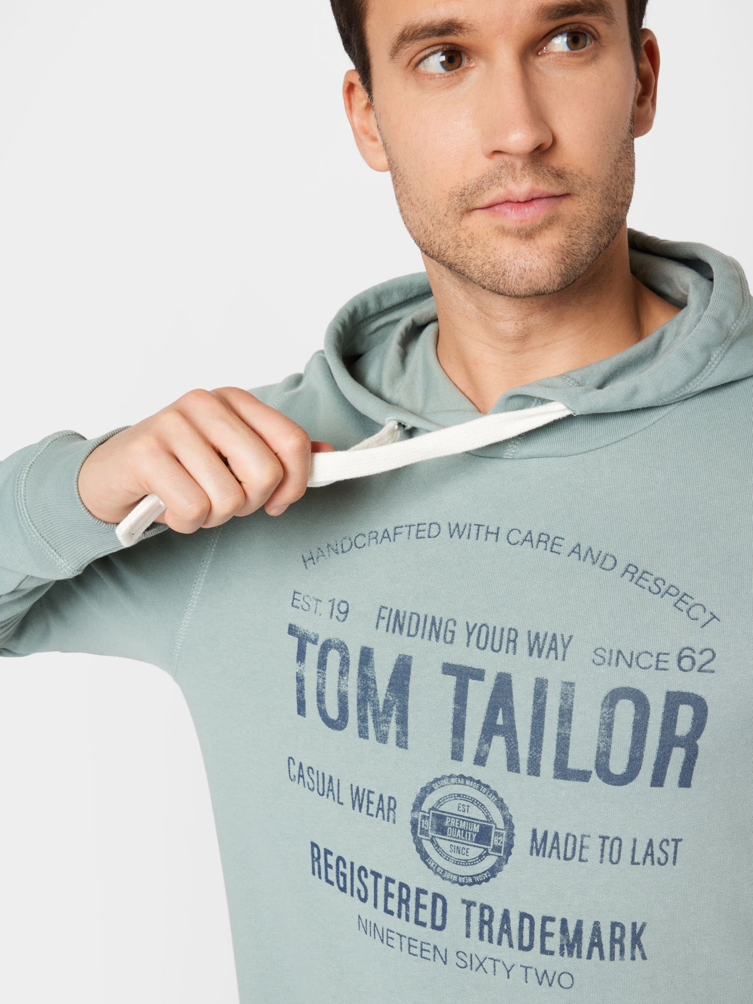Homme Sweat-shirt TOM TAILOR en Vert 