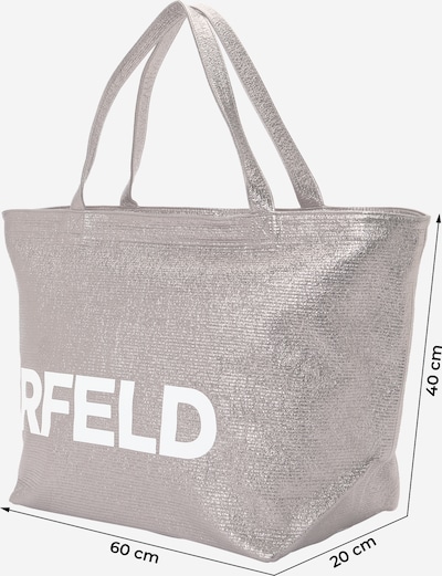 Karl Lagerfeld Ostoskassi 'ESSENTIAL' värissä mudanvärinen / valkoinen, Tuotenäkymä