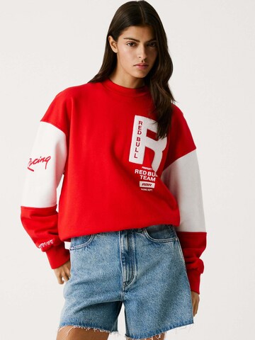 Red Bull Racing x Pepe Jeans Sweatshirt 'Red Bull Racing x Pepe Jeans' in Red: front