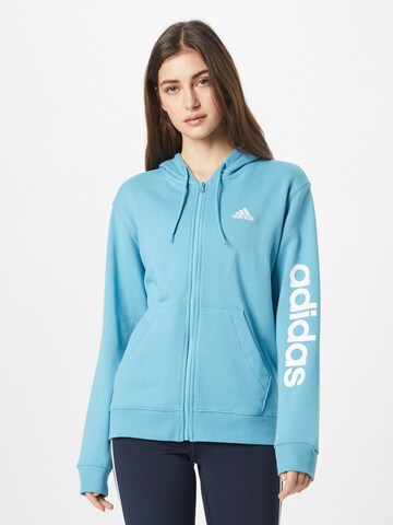 Veste de survêtement 'Essentials' ADIDAS SPORTSWEAR en bleu : devant