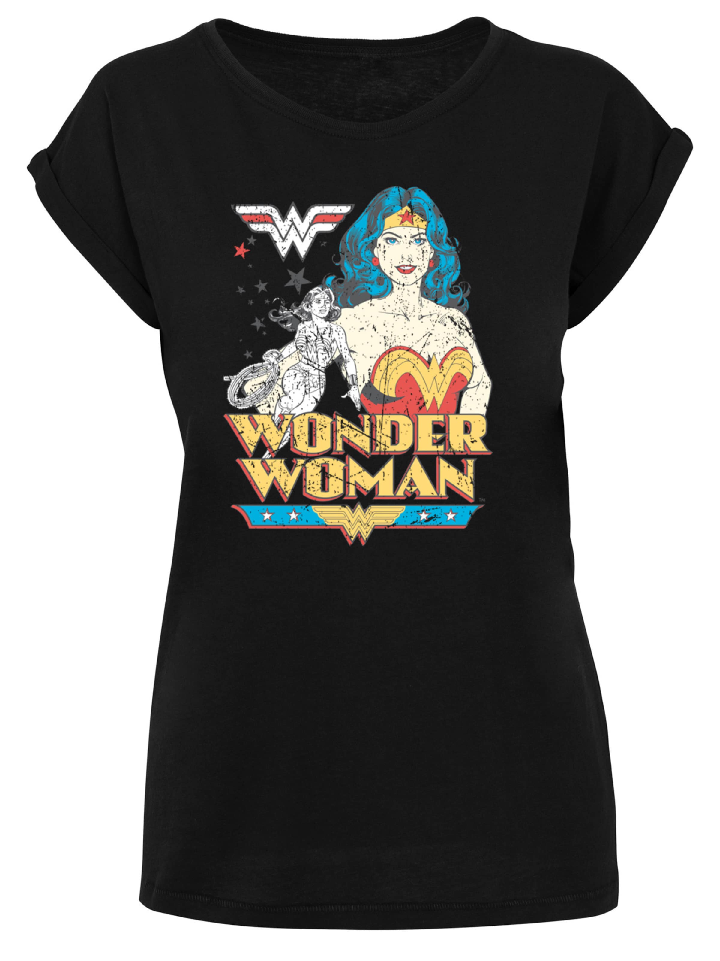 T-shirt 'DC Comics Wonder Woman Posing' F4NT4STIC en noir : devant