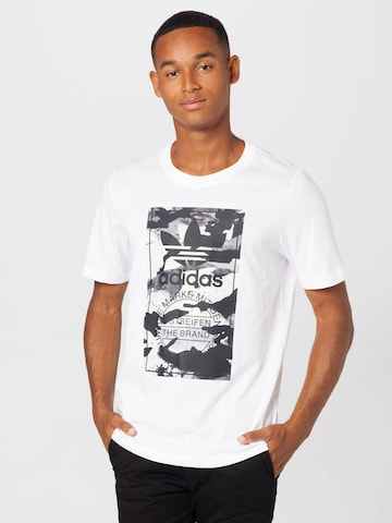 ADIDAS ORIGINALS Shirt 'Graphic Camo' in White: front