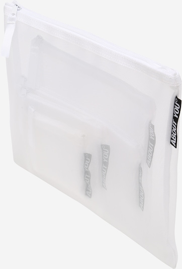 ABOUT YOU Toaletna torbica 'Mesh-Bag Set' | bela barva, Prikaz izdelka
