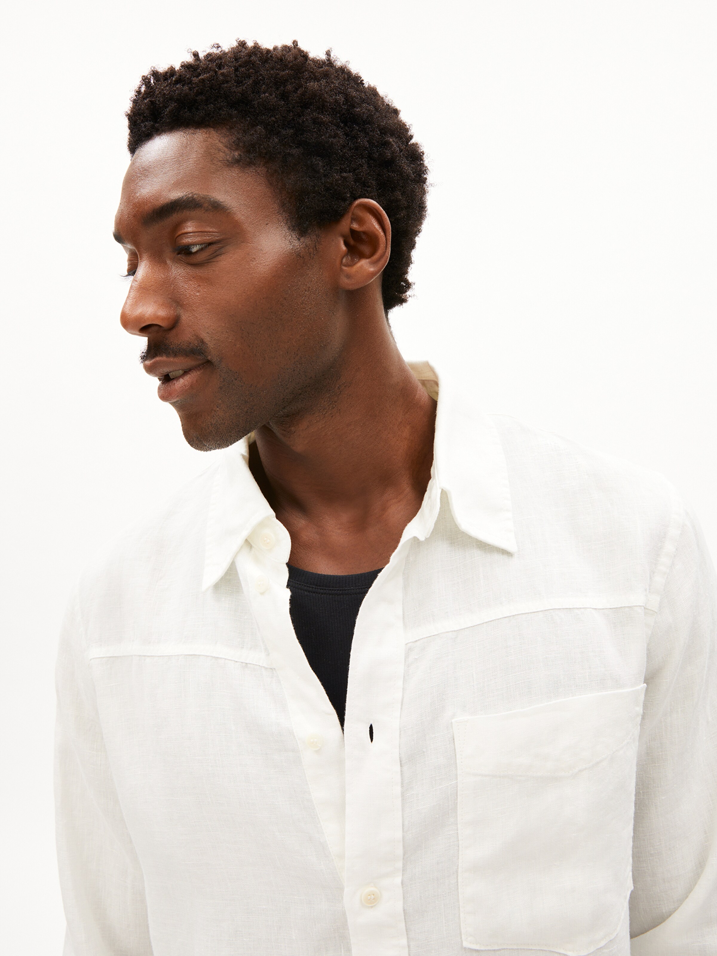 ARMEDANGELS Comfort fit Overhemd in Wit: voorkant