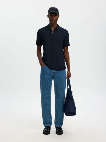 T-Shirt SELECTED en bleu