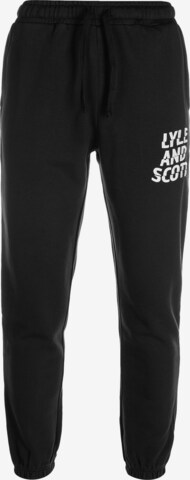 Lyle & Scott Tapered Broek in Zwart: voorkant