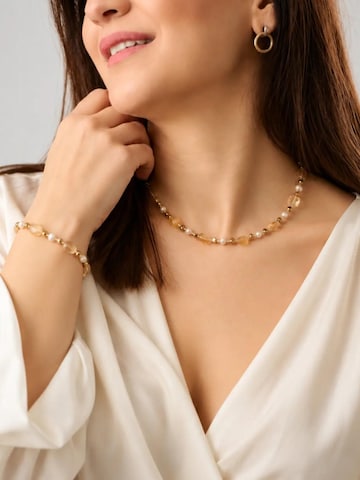 THE GEM STORIES JEWELRY Halsband 'Citrine' i gul