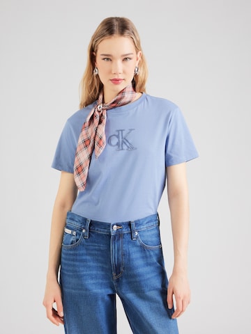 Calvin Klein Jeans Tričko 'CLASSIC SEASONAL' – modrá: přední strana