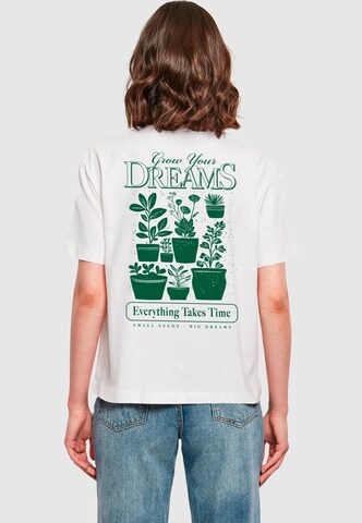 Miss Tee Póló 'Grow Your Dreams And Plants' - fehér: elől