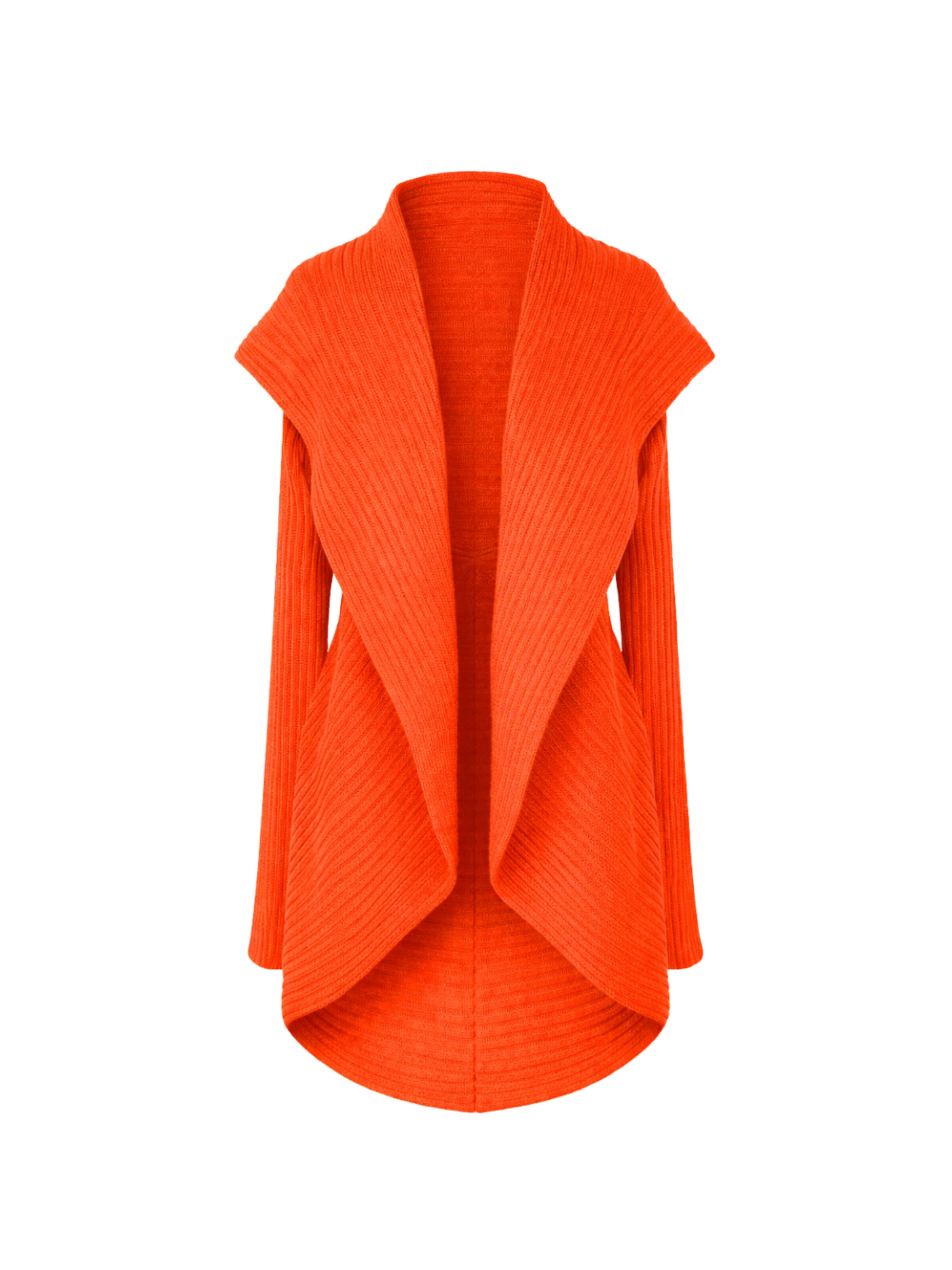 Süel knitwear Cardigan 'Round ribbed' i rød: forside