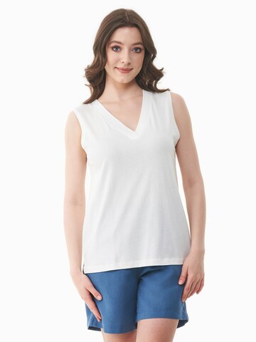 Organication Top in Weiß: Vorderseite