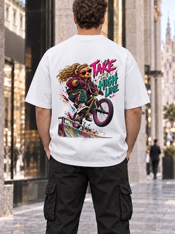LUNØIR Studio Póló 'TEDDY BMX High Line' - fehér