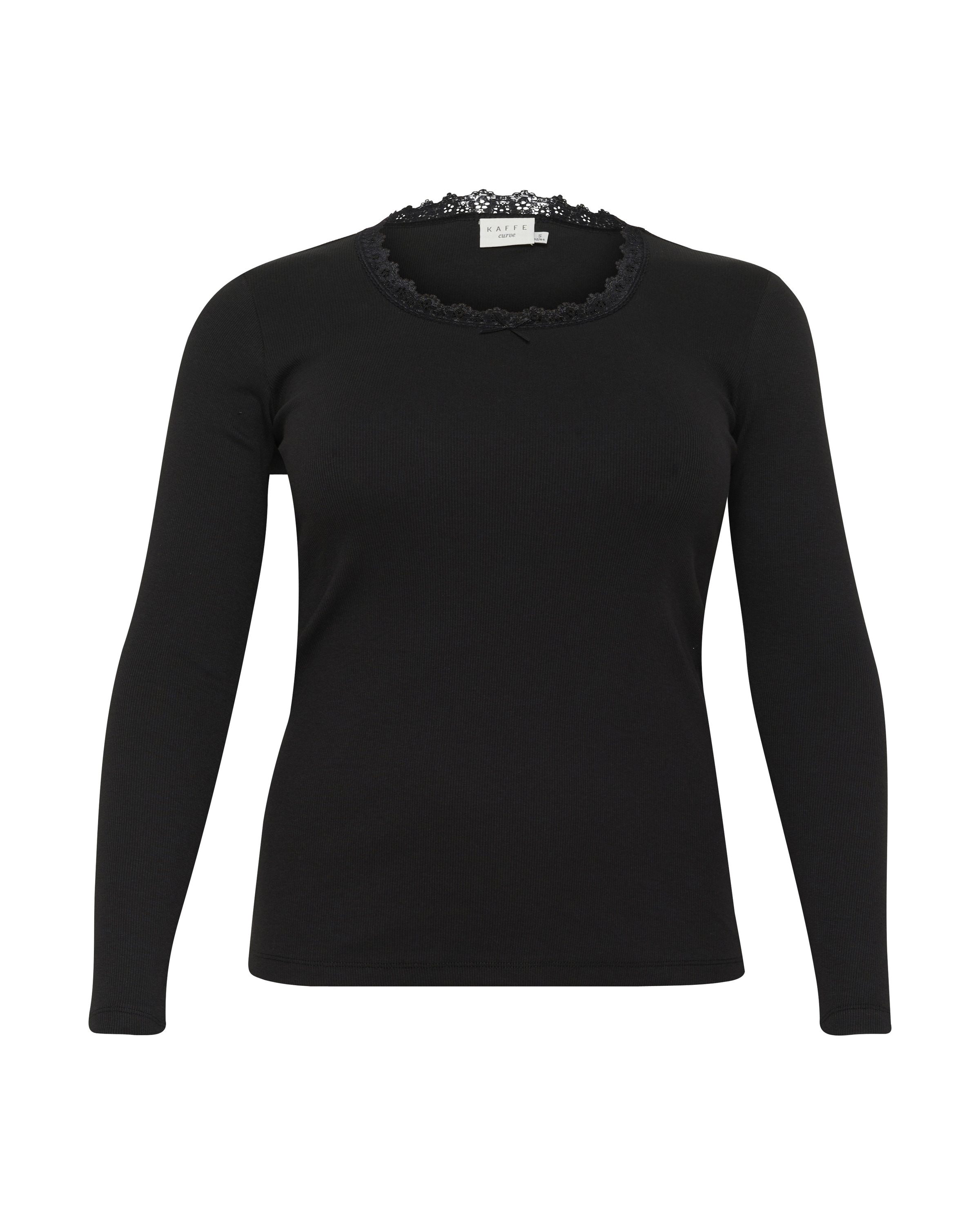 KAFFE CURVE - Camiseta 'KCBritt' en negro: frente