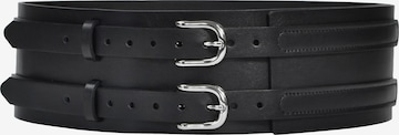 Haute Cuir Riem 'Patrician Wide Belt' in Zwart: voorkant