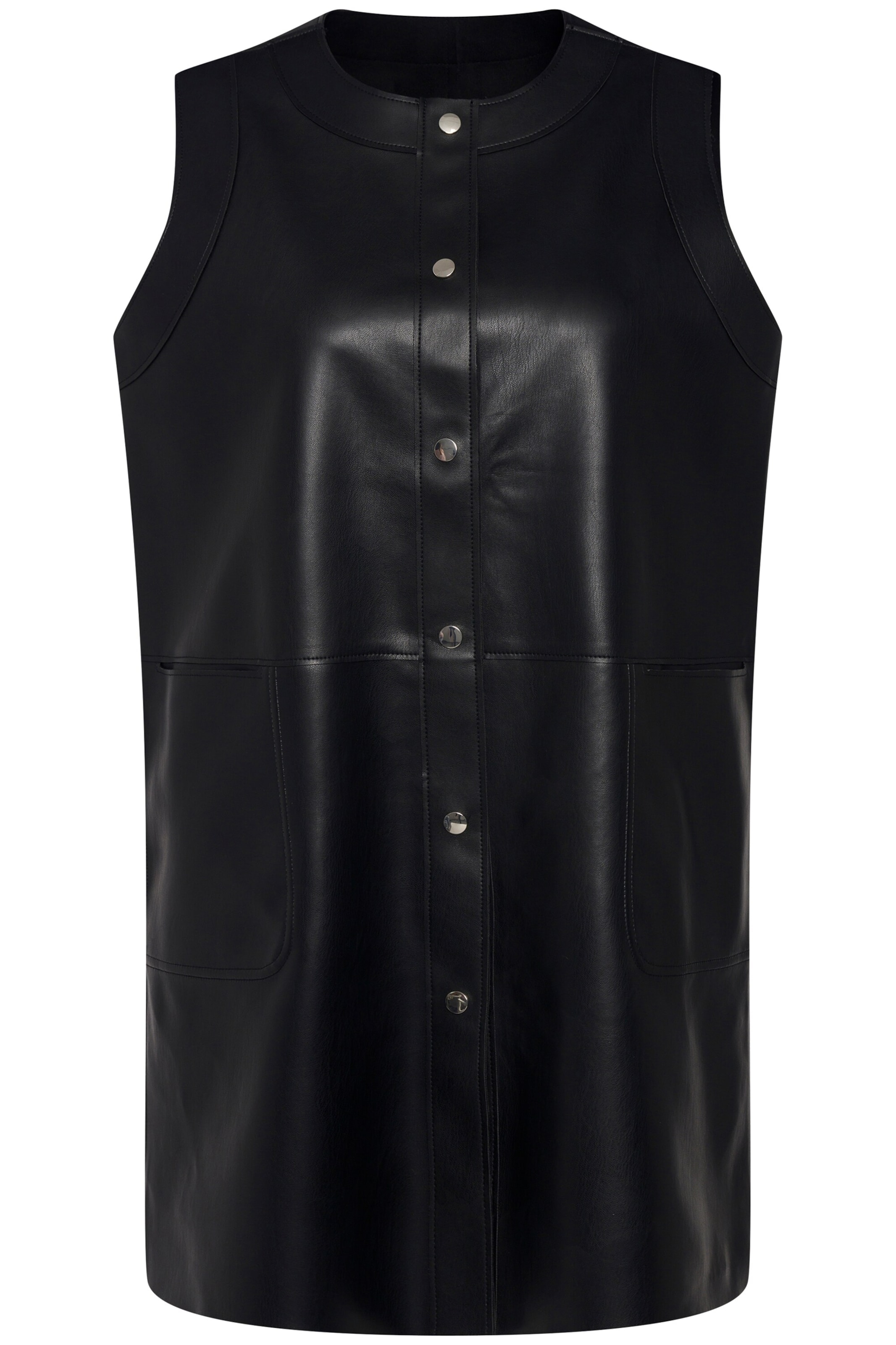 Ulla Popken Vest in Black: front