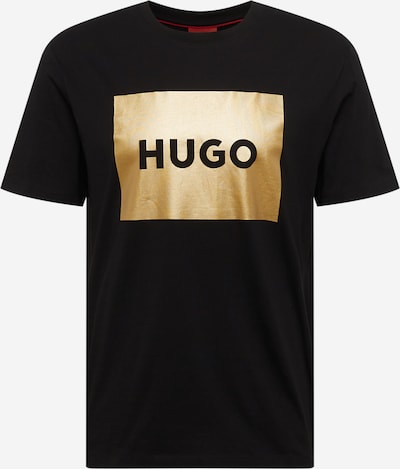 HUGO Koszulka 'Dulive' w kolorze złoty / czarnym, Podgląd produktu