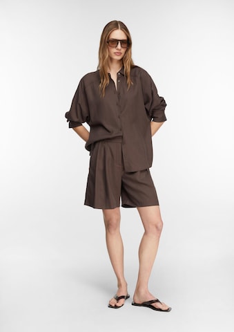 Wide Leg Pantalon à pince COMMA en marron