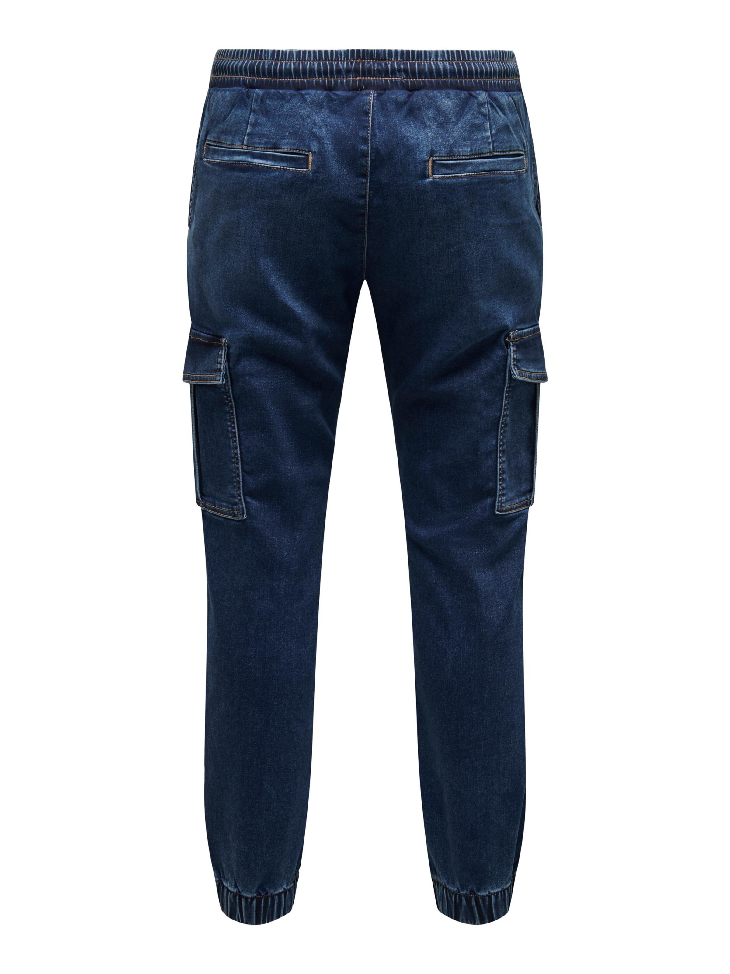 Only & Sons Slim fit Cargo Jeans 'WEFT' in Blue