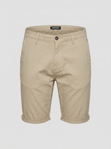 KOROSHI regular Lærredsbukser i hvid: forside