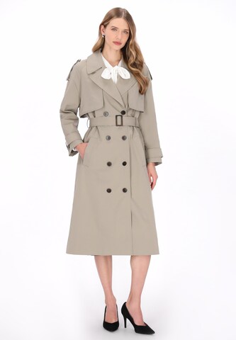 DreiMaster Klassik Between-seasons coat 'Classic' in Green: front