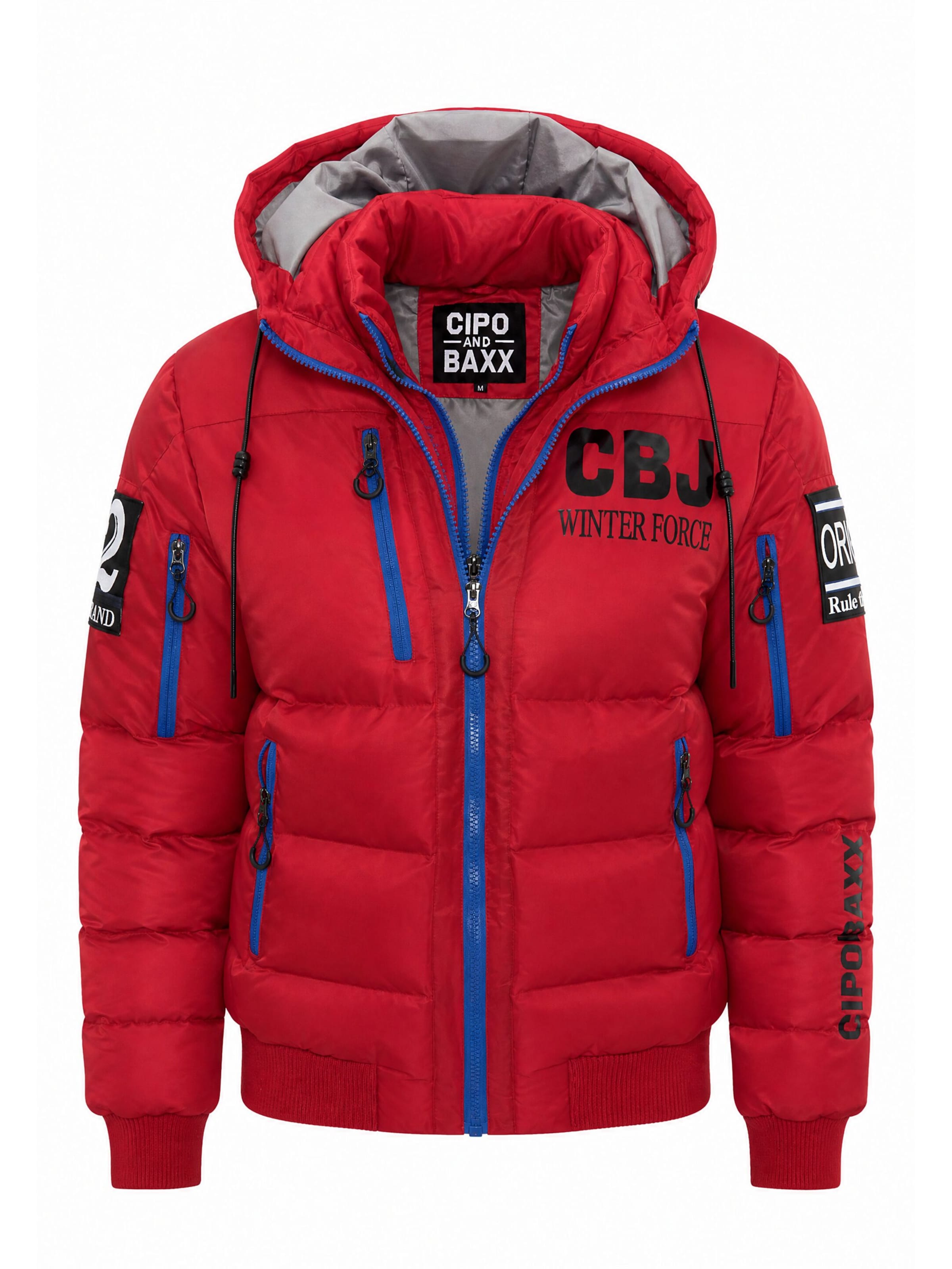 CIPO & BAXX Winterjacke Steppjacke CM233 in Rot: Vorderseite