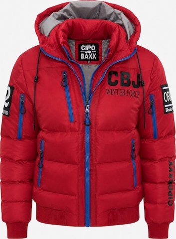 CIPO & BAXX Winterjacke Steppjacke CM233 in Rot: Vorderseite