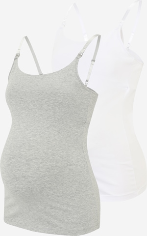 Maillot de corps Lindex Maternity en gris : devant