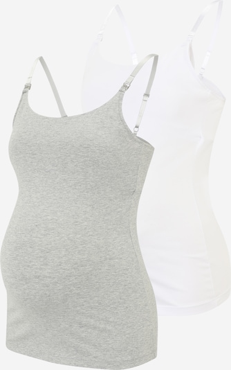Lindex Maternity Unterhemd in graumeliert / weiß, Produktansicht