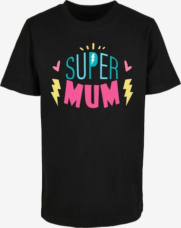 ABSOLUTE CULT Shirt 'Super Mum' in Zwart: voorkant