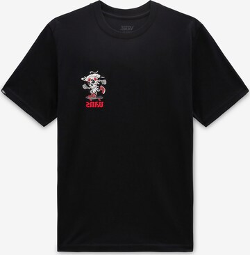 VANS Shirt 'PIZZA SKULL' in Zwart: voorkant