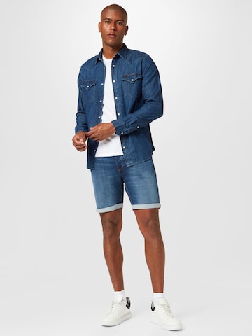 Lee Regular fit Overhemd 'Western' in Blauw