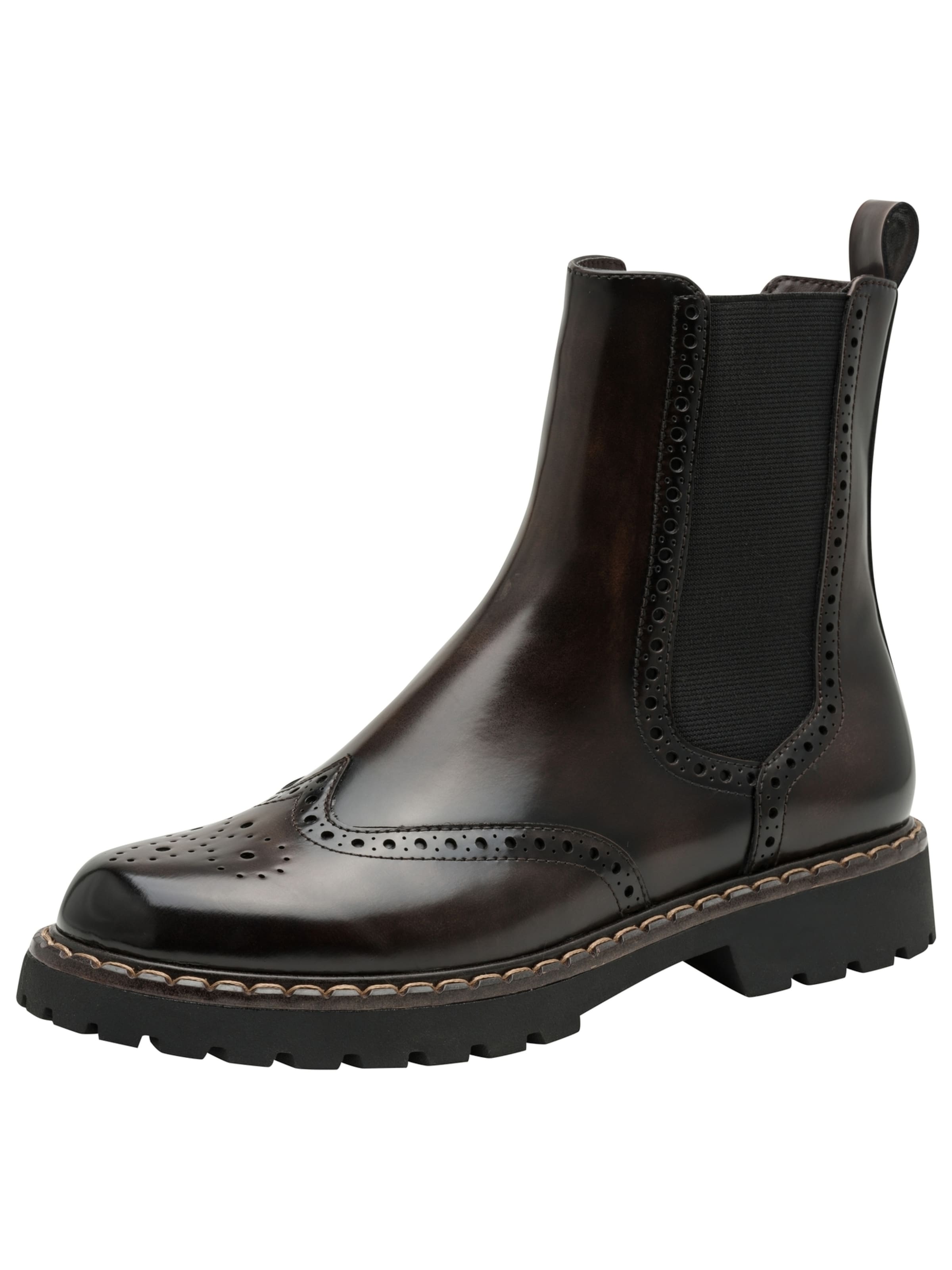 Tamaris - Botas Chelsea en marrón: frente