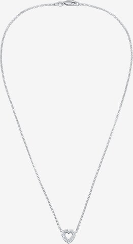 Elli DIAMONDS Ketting 'Herz' in Zilver: voorkant