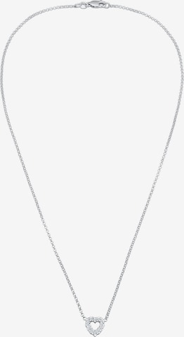 Elli DIAMONDS Necklace 'Herz' in Silver: front