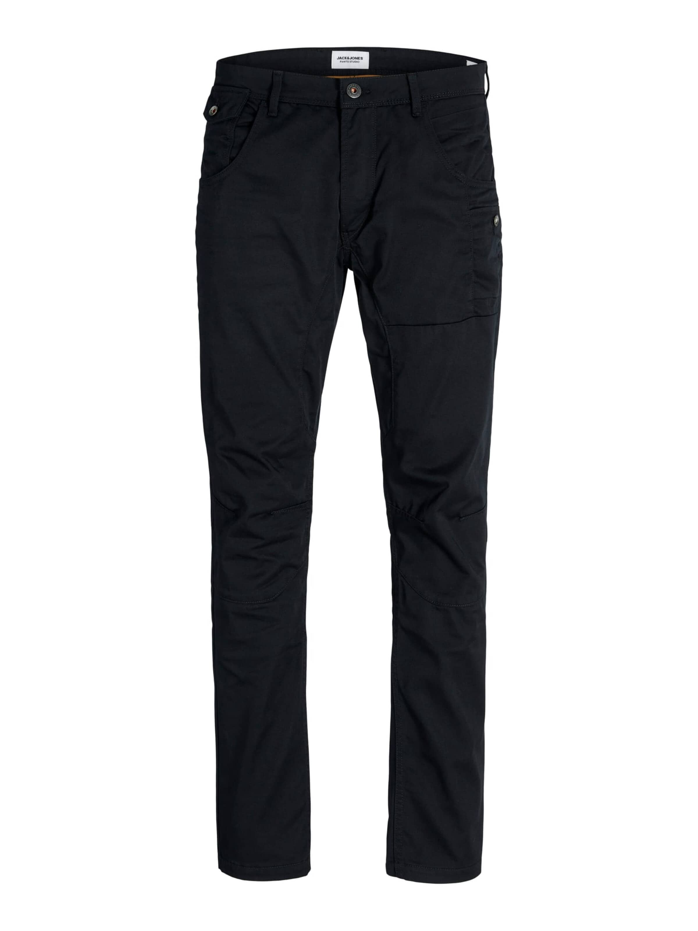 JACK & JONES Baggy Trousers 'STmike' in Black: front