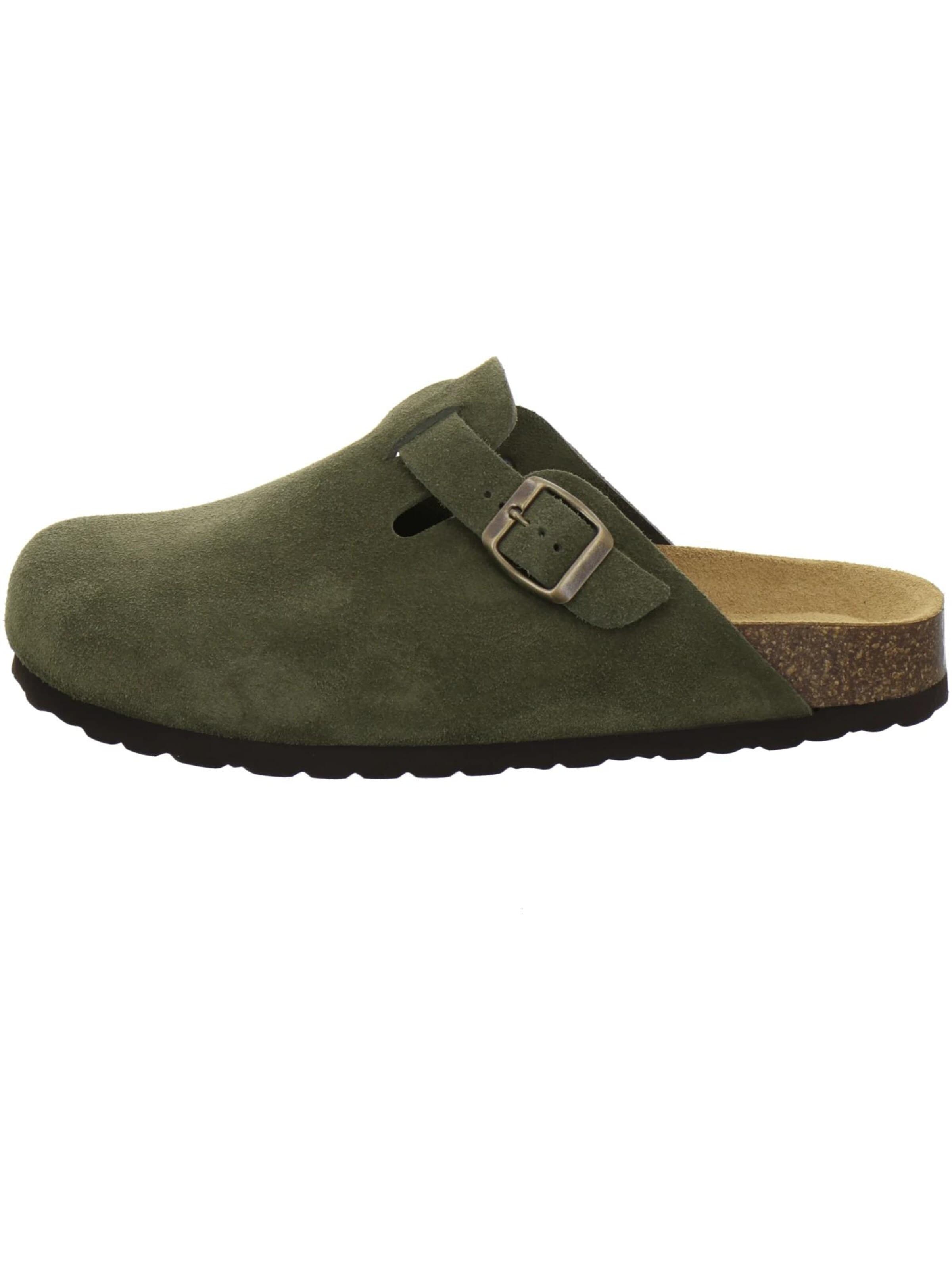 AFS-Schuhe Clogs 'Clogs Herren moos Veloursleder' in Groen