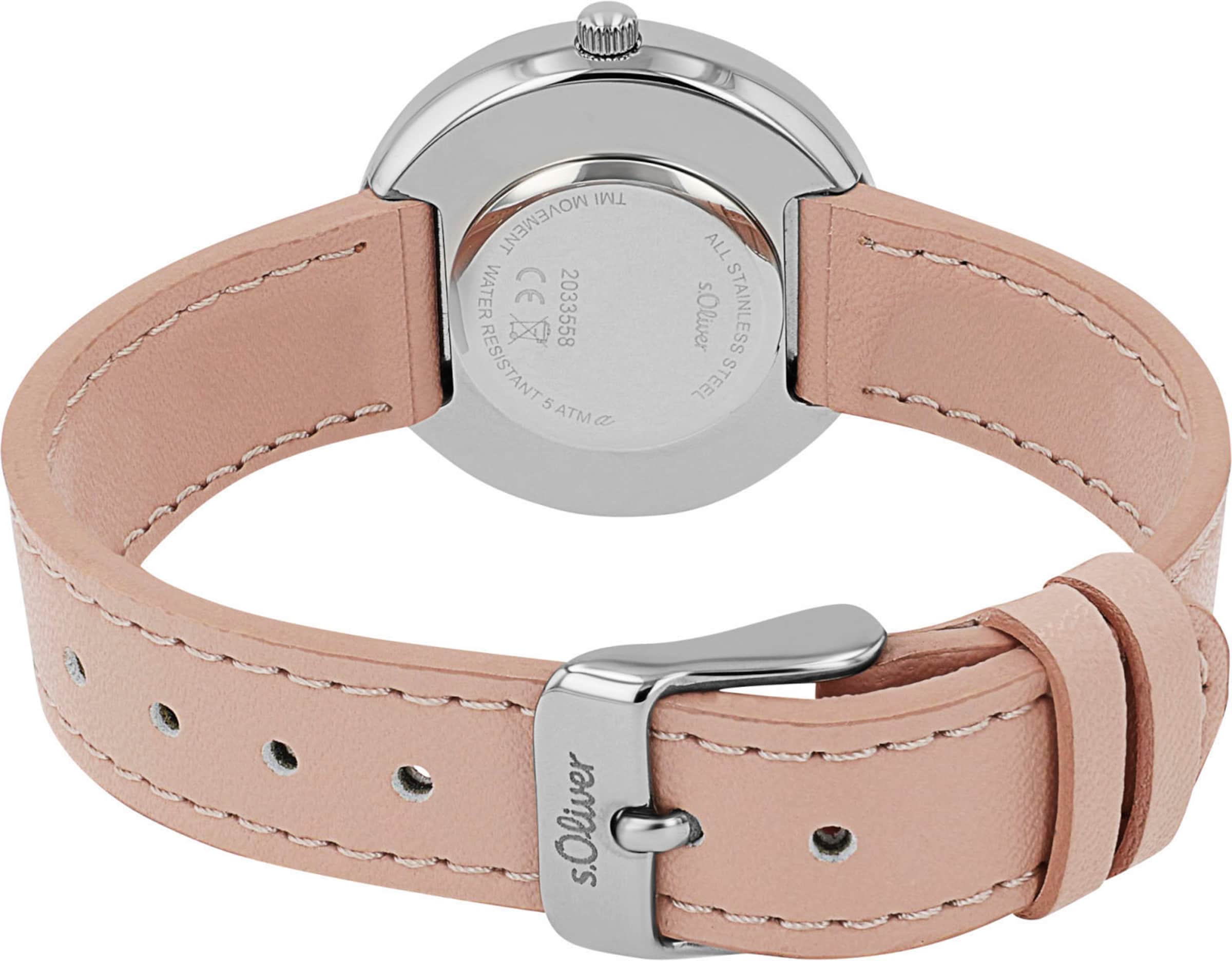 s.Oliver Analog Watch in Beige