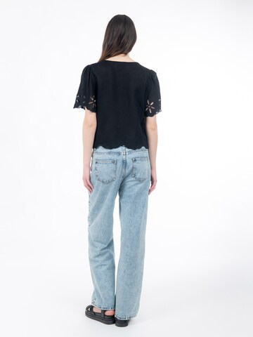 Influencer Bluse in Schwarz