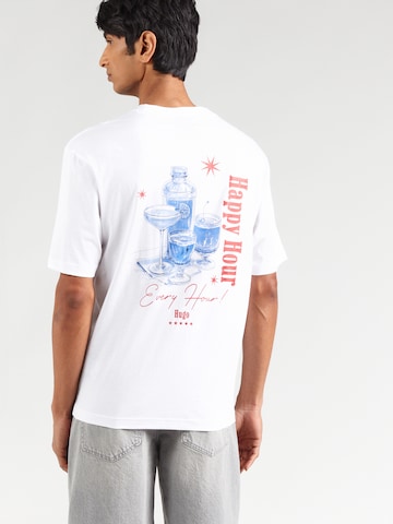 HUGO Póló 'Nucavo' - fehér: elől