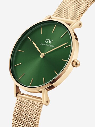 Montre à affichage analogique 'Petite Emerald G Green' Daniel Wellington en or