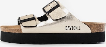 Bayton - Zapatos abiertos 'Japet' en oro: frente