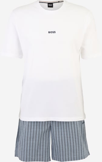 Boxer trumpikės 'Chris Pattern' iš BOSS, spalva – melsvai pilka / juoda / balta, Prekių apžvalga