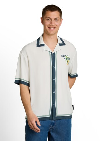 TOM TAILOR DENIM Comfort Fit Hemd in Weiß